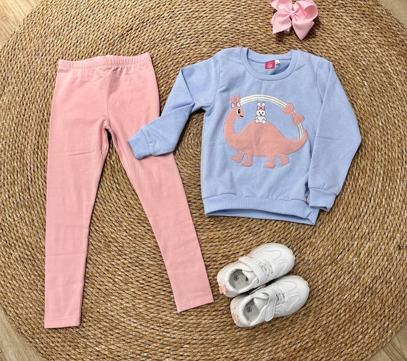 CONJUNTO PASTEL DINO