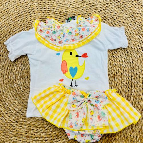 CONJUNTO BBA PAJARITO VICHY CONJUNTO BBA PAJARITO VICHY