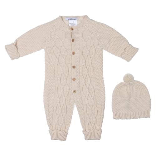 Pelele Con Gorro Crema Pelele Con Gorro Crema