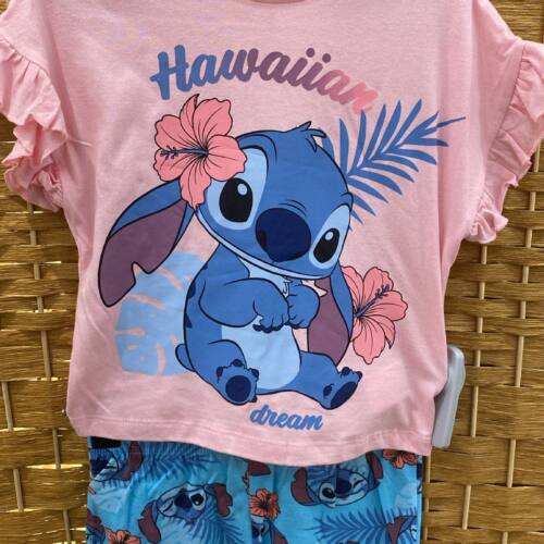 pijama de stitch con mangas de volantes