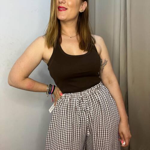 CAMISETA DE TIRANTE MARRON