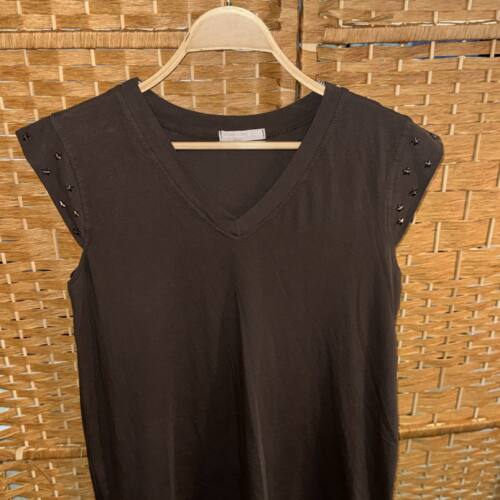 VESTIDO TACHUELAS MARRON CHOCOLATE