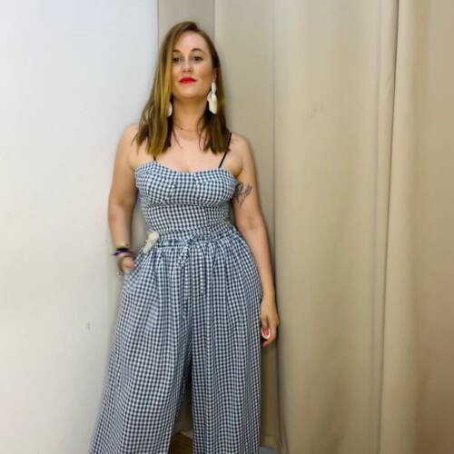 TOP+PANTALON CUADROS VICHY AZUL
