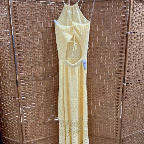 vestido playero hilo amarillo