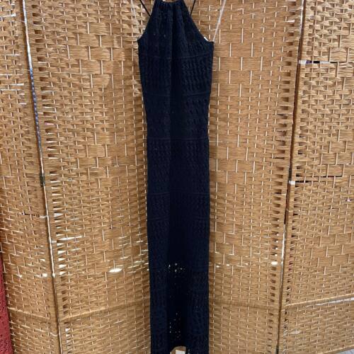 vestido playero hilo negro