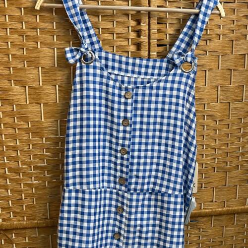 mono vichy azul