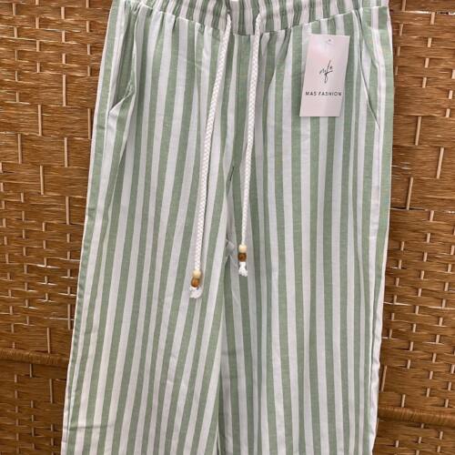 PANTALONES RAYAS VERDE LARGOS