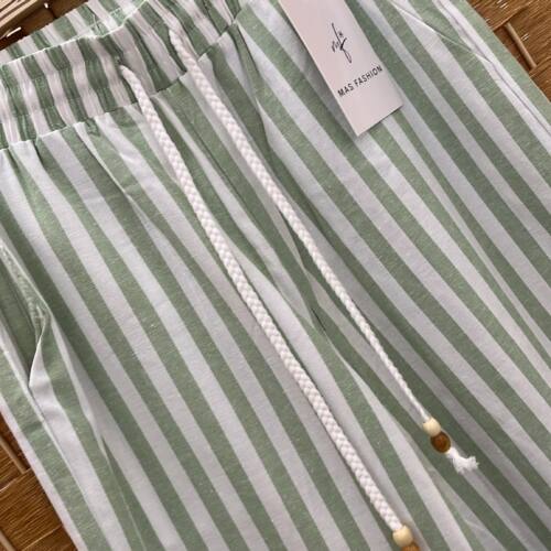 PANTALONES RAYAS VERDE LARGOS
